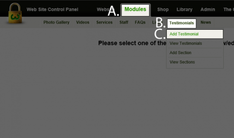 How do I add a Testimonial?