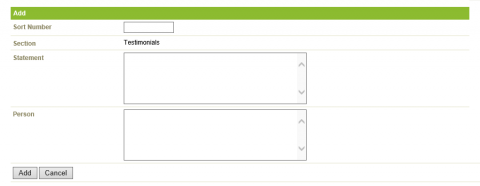 How do I add a Testimonial?